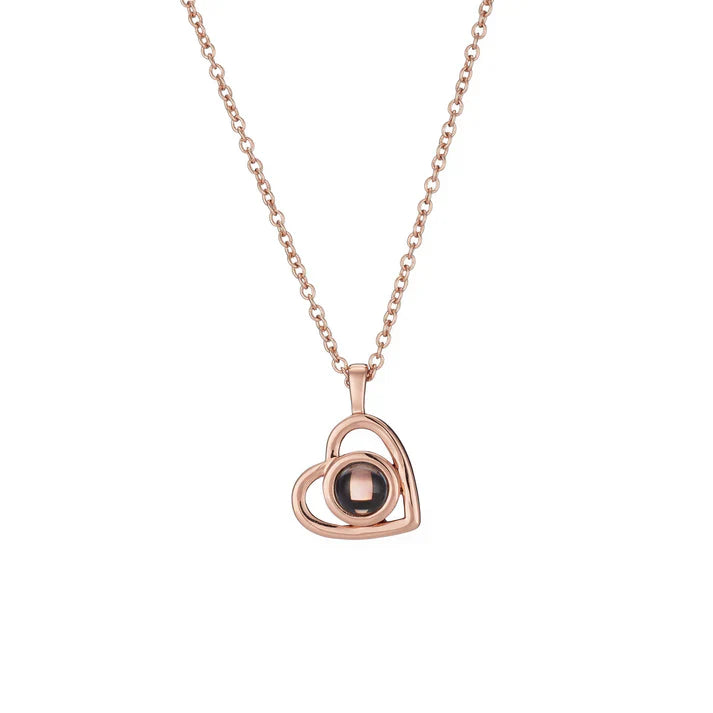 Custom Heart Photo Necklace