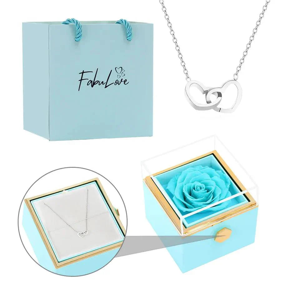 Eternal Rose Box & Personalised Necklace