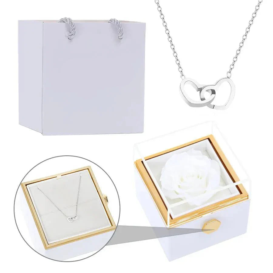 Eternal Rose Box & Personalised Necklace