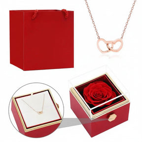 Eternal Rose Box & Personalised Necklace