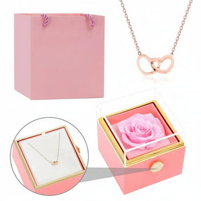 Eternal Rose Box & Personalised Necklace