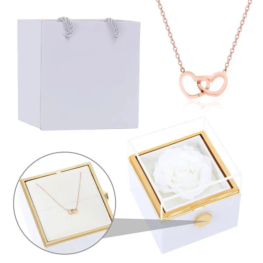 Eternal Rose Box & Personalised Necklace