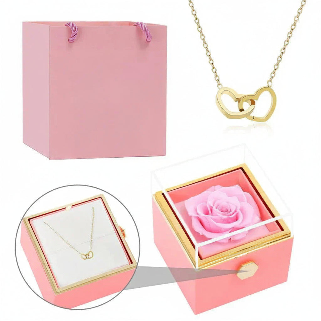 Eternal Rose Box & Personalised Necklace