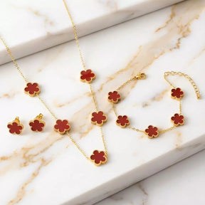 Lucky Clover Jewellery Set (3-Piece)