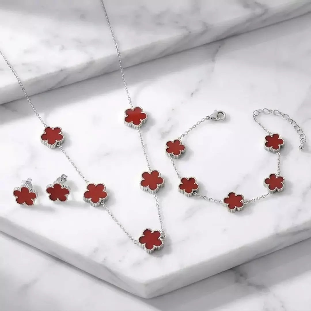 Lucky Clover Jewellery Set (3-Piece)