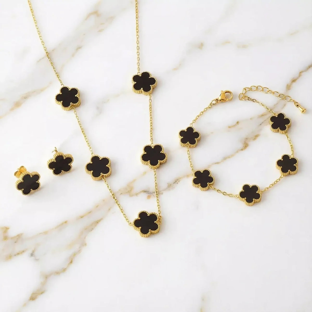 Lucky Clover Jewellery Set (3-Piece)