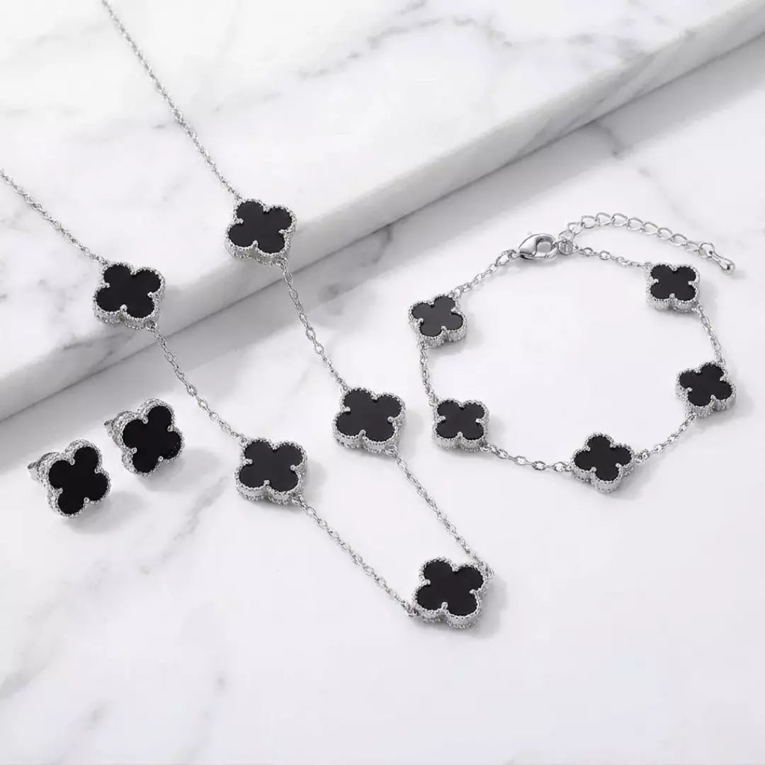 Lucky Clover Jewellery Set (3-Piece)