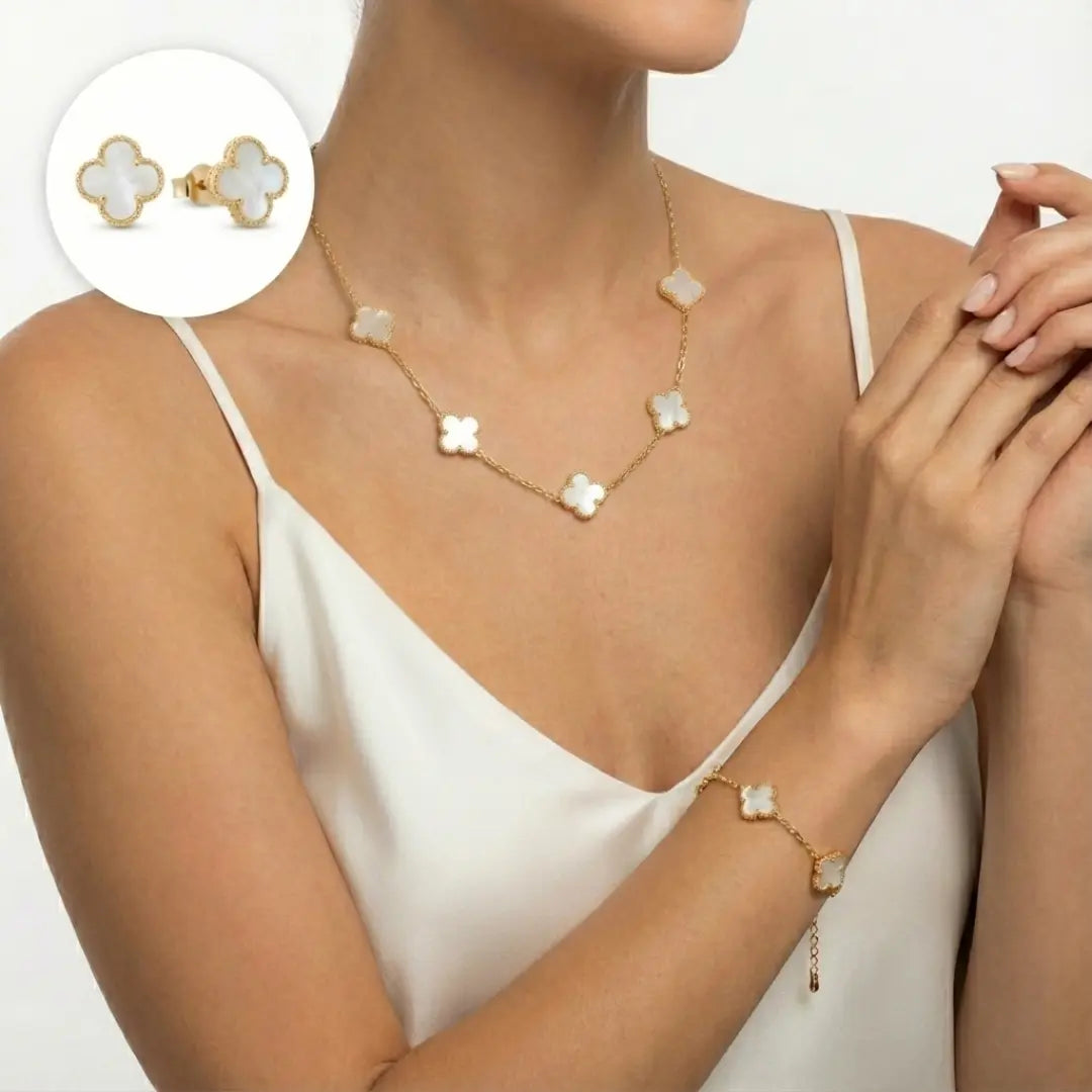 Lucky Clover Jewellery Set (3-Piece)