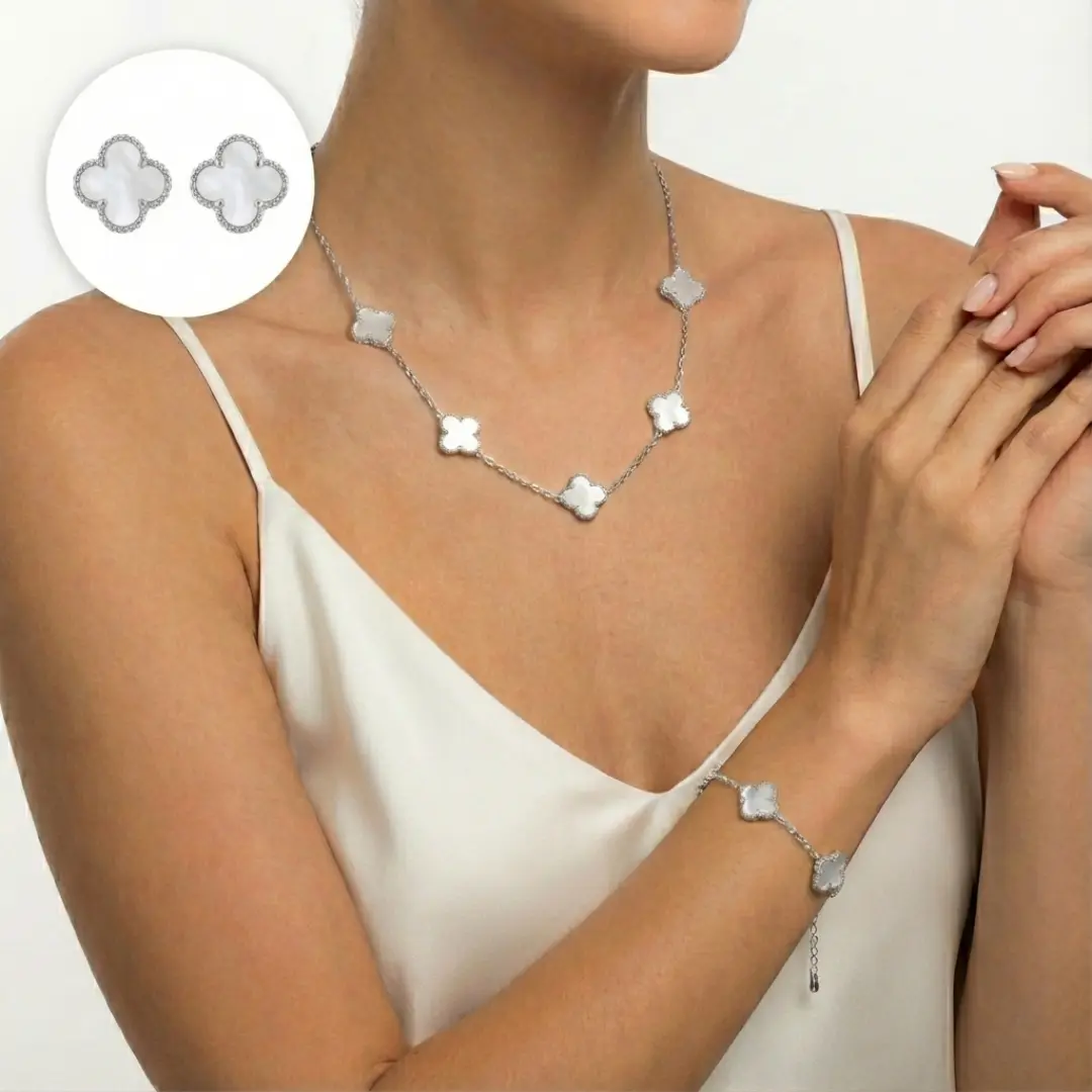 Lucky Clover Jewellery Set (3-Piece)